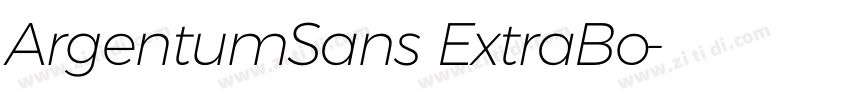 ArgentumSans ExtraBo字体转换